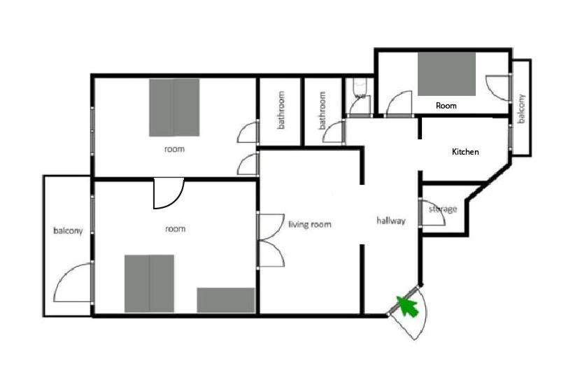 Central&Cozy Balcony!3Bdr 2Bth Budapest Eksteriør billede